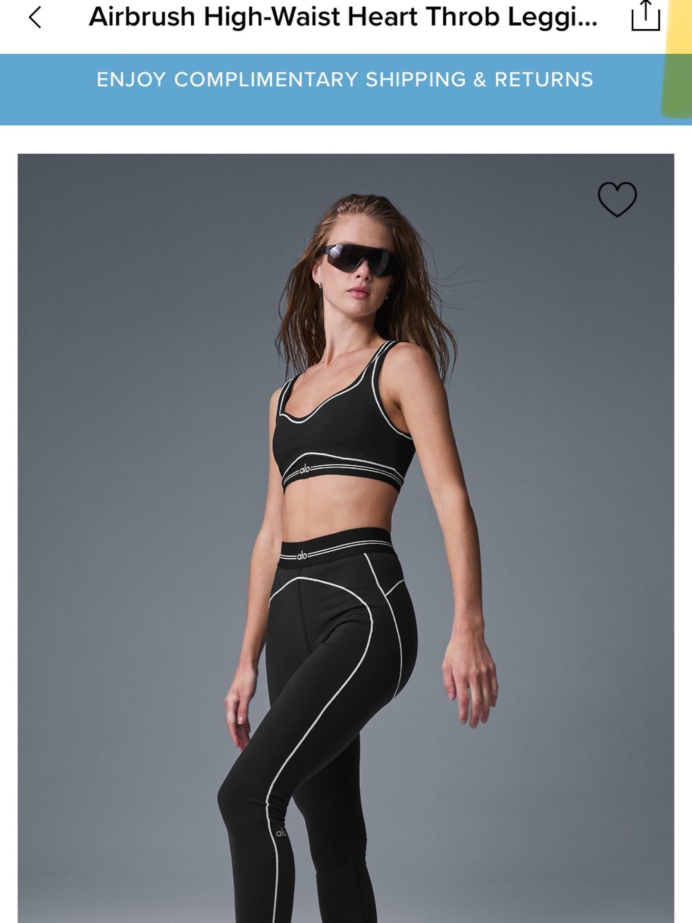 Airbrush High-Waist Heart Throb Leggings black and white